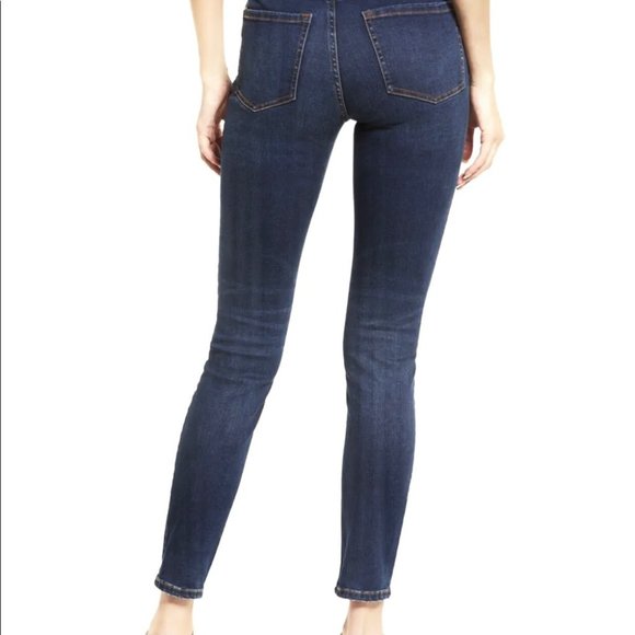 Frank & Oak The Debbie Ultra-Stretch Skinny Jean in Dark Indigo Size 28 - Picture 3 of 11